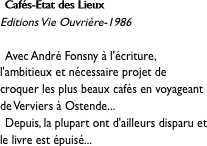 Caf�s-Etat des Lieux Editions Vie Ouvri�re-1986 